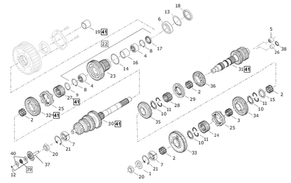 2006 TO PRESENT 6-SPEED TRANSMISSION GEARS AND SHAFTS | Dyna | Softail | Touring | Trike