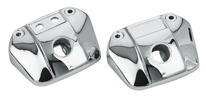 HEADLIGHT VISOR - Stock replacement for models with indicator lights (OEM 67809-75)

Super chromed as it is always ‘out-front' for everyone to see. Will fit Sportster, FX, FXE, FXWG, FXR and Dyna models. Available with and without indicator holes.