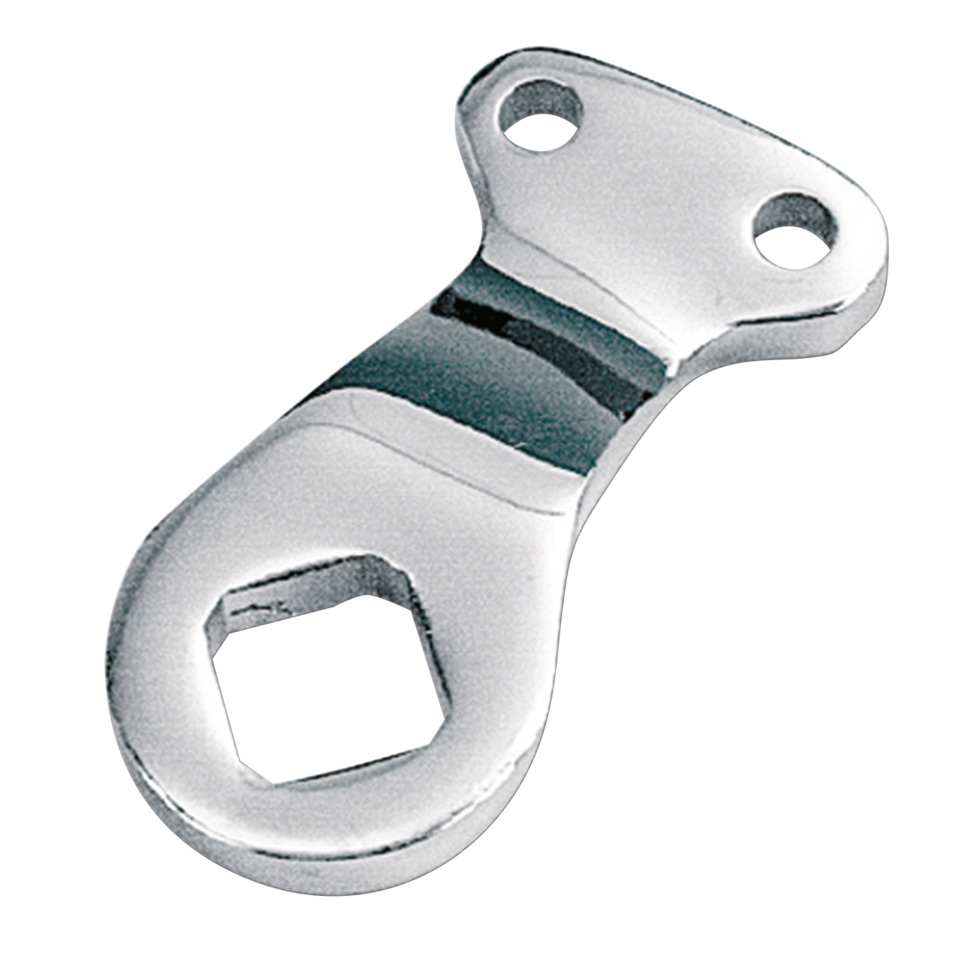 CHROME REAR BRAKE AND BRAKE SHAFT LEVERS - Right front, two-hole brake shaft lever. Carburize case hardened for durability (OEM 42560-37).

Chrome plated levers for Big Twin models 1936 thru 1957 with stock mechanical brake. | Big Twin