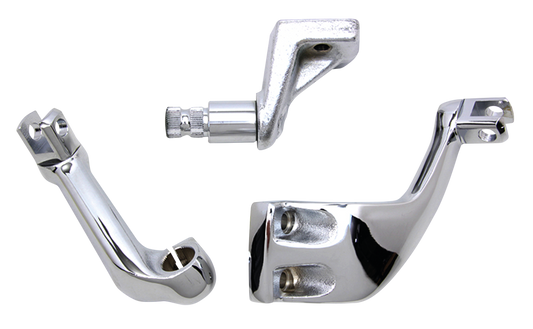 CHROME DRIVER FOOTPEG MOUNT SET FOR FXR MODELS