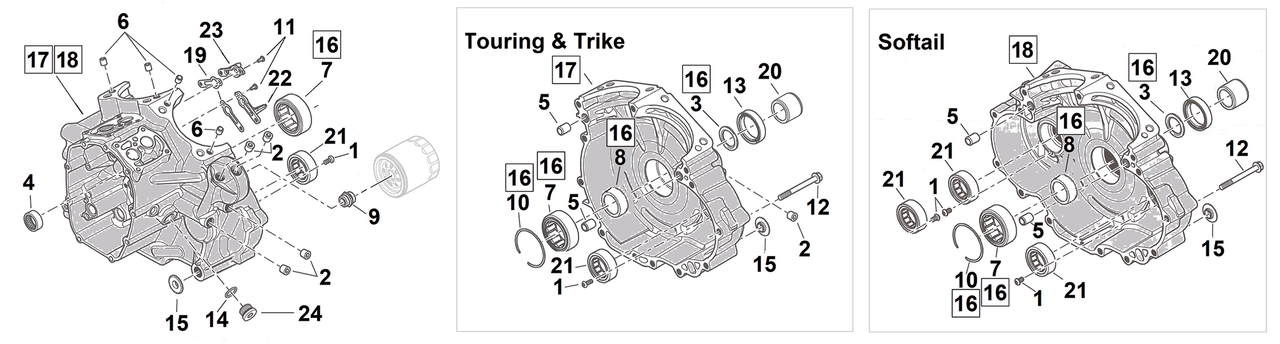 LOWER END PARTS FOR 1999-2017 TWIN CAM