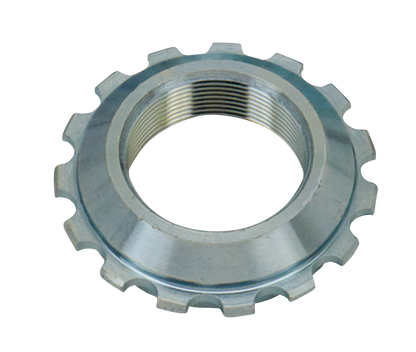 BEARING STEM JAM NUT - Fits 4-speed Big Twin 1949-1984, FXDWG 1993-2005 &amp; Softail 1984-2006, except FXSTD 2000-2006, zinc, V-Twin Mfg. (OEM 48330-48A)

Replacements for the seated nut on top of the fork stem bearing.