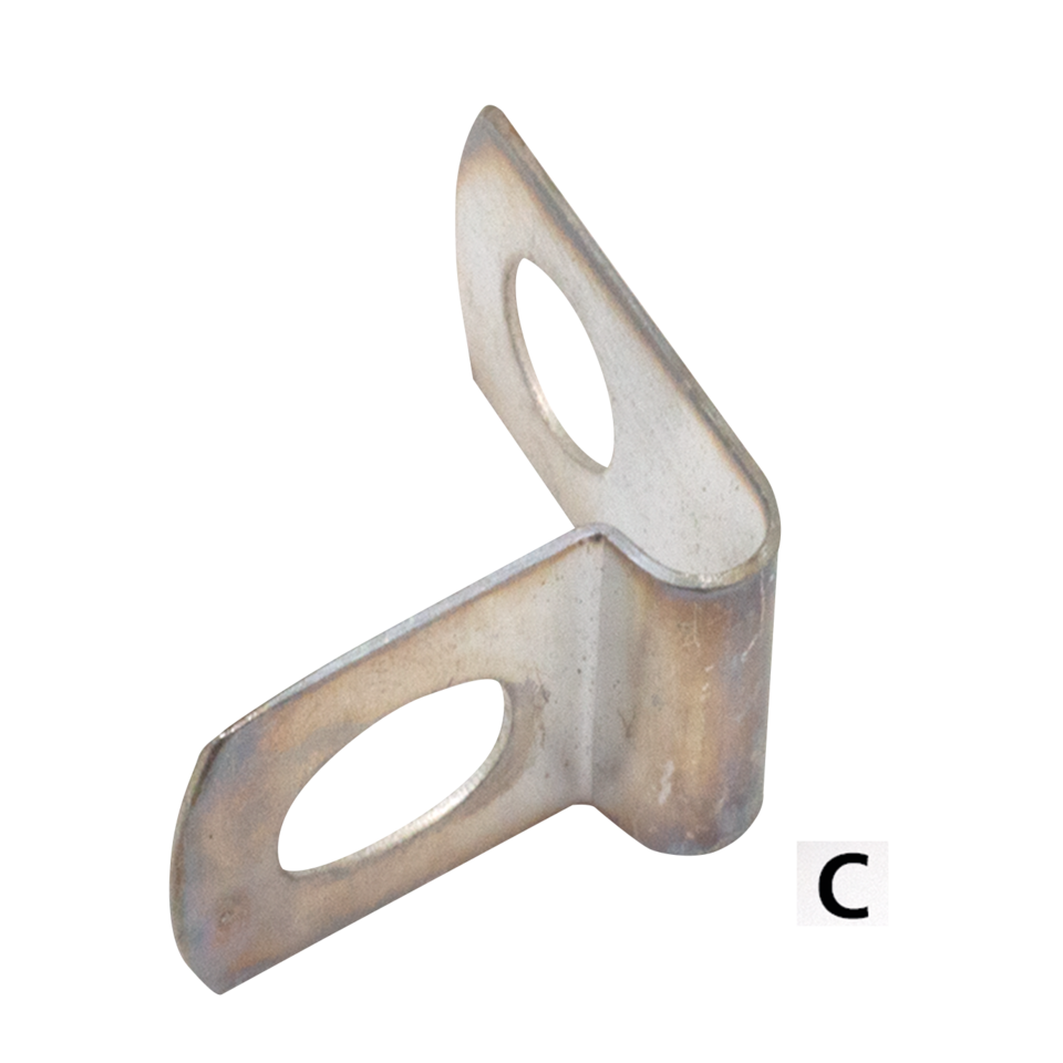 CONTROL CABLE CLAMPS FOR VINTAGE MODELS - Clutch cable bracket 1952-1956 K-models, 1957-1970 Sportster, parkerized, Colony (OEM 38676-52) | KH  |  KR  |  Sportster
