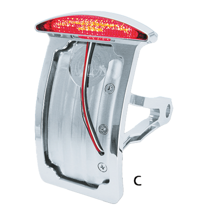 SIDE MOUNT & FENDER MOUNT LICENSE PLATE BRACKETS WITH LED TAILLIGHTS