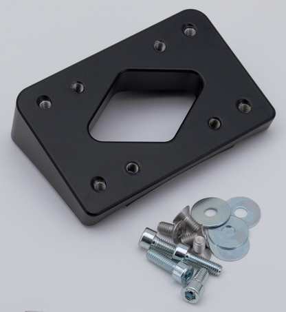 WEDGED REAR FENDER LICENSE FRAME MOUNT