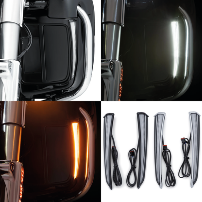 CIRO FANG LIGHTS FOR ULTRA STYLE LOWER FAIRINGS | Softail | Touring | Trike