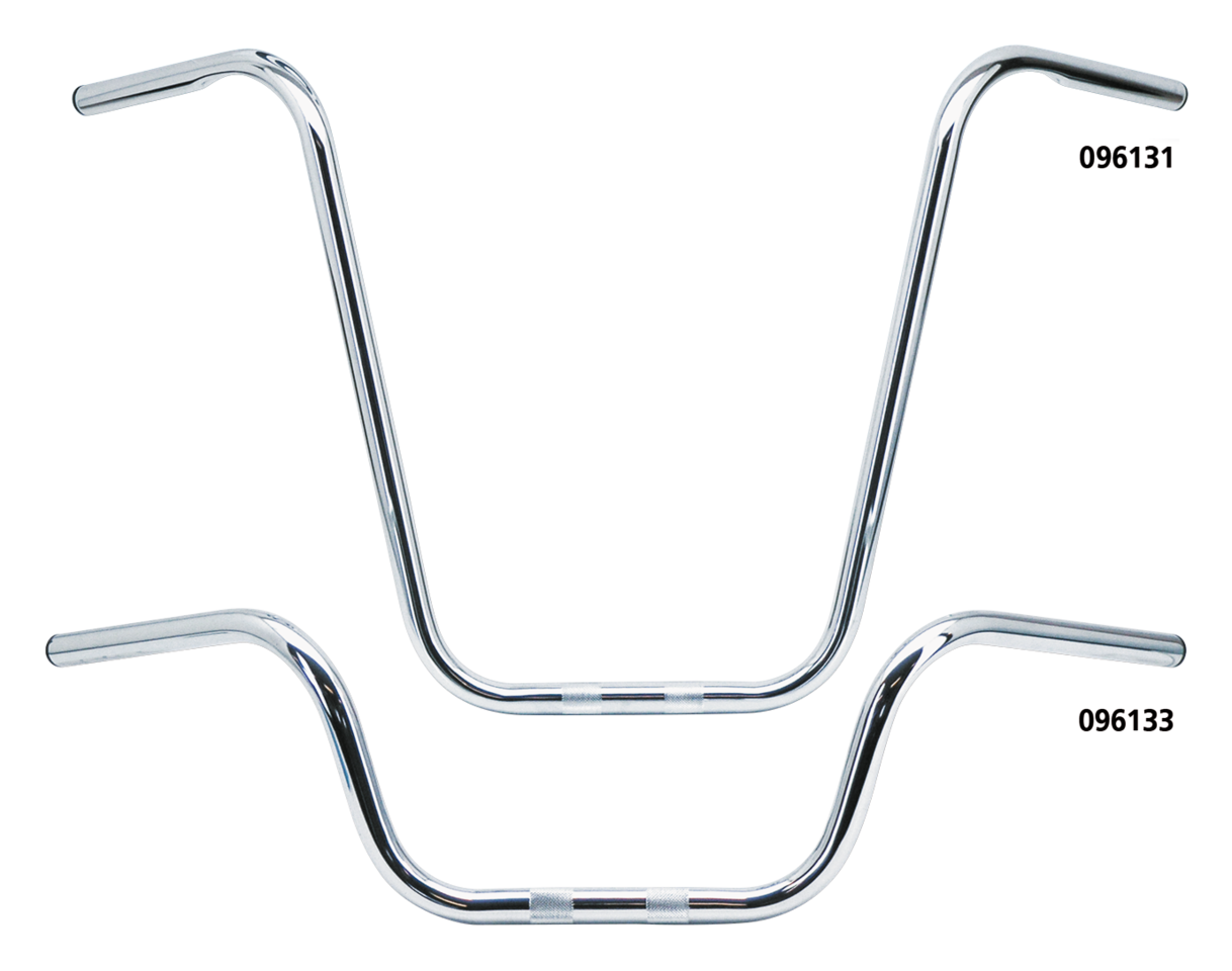 ZODIAC ONE INCH DIAMETER APE HANGER HANDLEBARS | Big Twin | Dyna | FX | FXR | KH | Kingpin | KR | Servi-Car | Softail | Sportster | Touring | XR