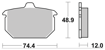SBS REAR DISC BRAKE PADS | EV | FTR