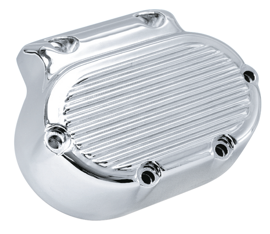CHROME PLATED FINNED TRANSMISSION SIDE COVER | Dyna | Softail | Touring