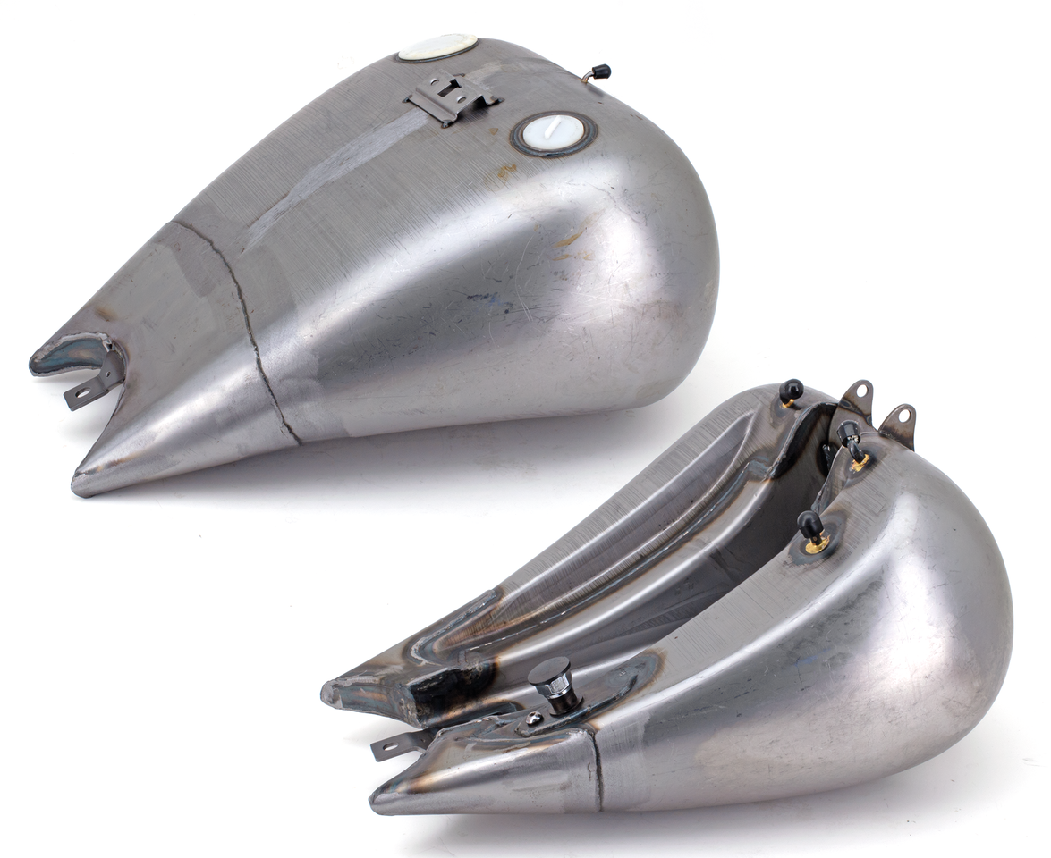 2" STRETCHED CUSTOM STYLE TANKS WITH DASH MOUNT FOR SOFTAIL TWIN CAM | Softail