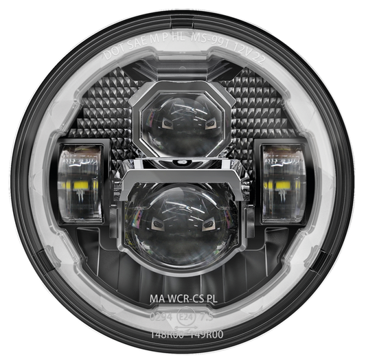 7" VISOR HALO LED HEADLIGHT UNIT