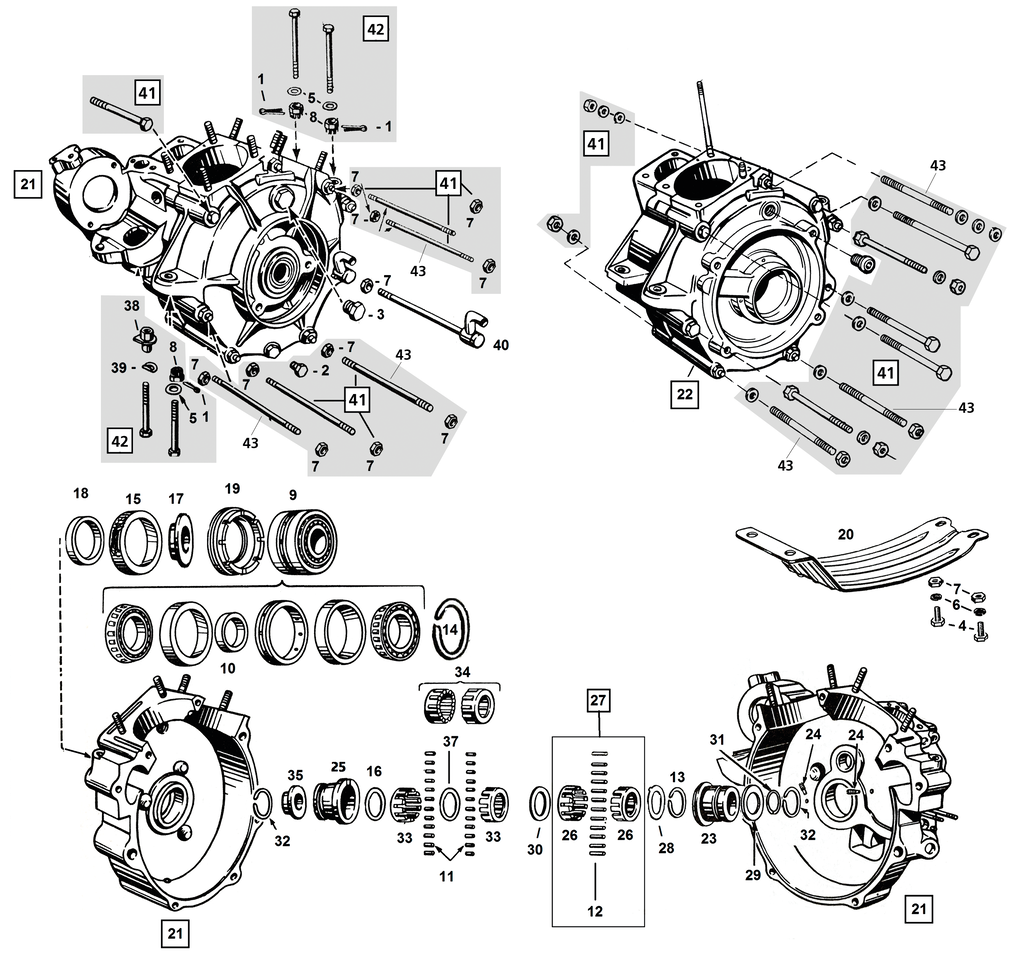 LOWER END BIG TWIN 1936-1999 - S&amp;S Bearing assembly left main BT69-99

Quality lower end parts for overhead valve Big Twin, all parts are sold each unless stated otherwise. | Dyna  |  Softail  |  Touring