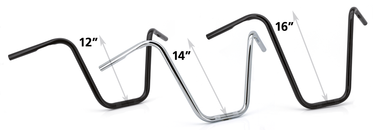 BURLY NARROW APE HANGERS FOR ONE INCH DIAMETER RISERS | Big Twin | Dyna | FX | FXR | KH | Kingpin | KR | Servi-Car | Softail | Sportster | Touring | XR