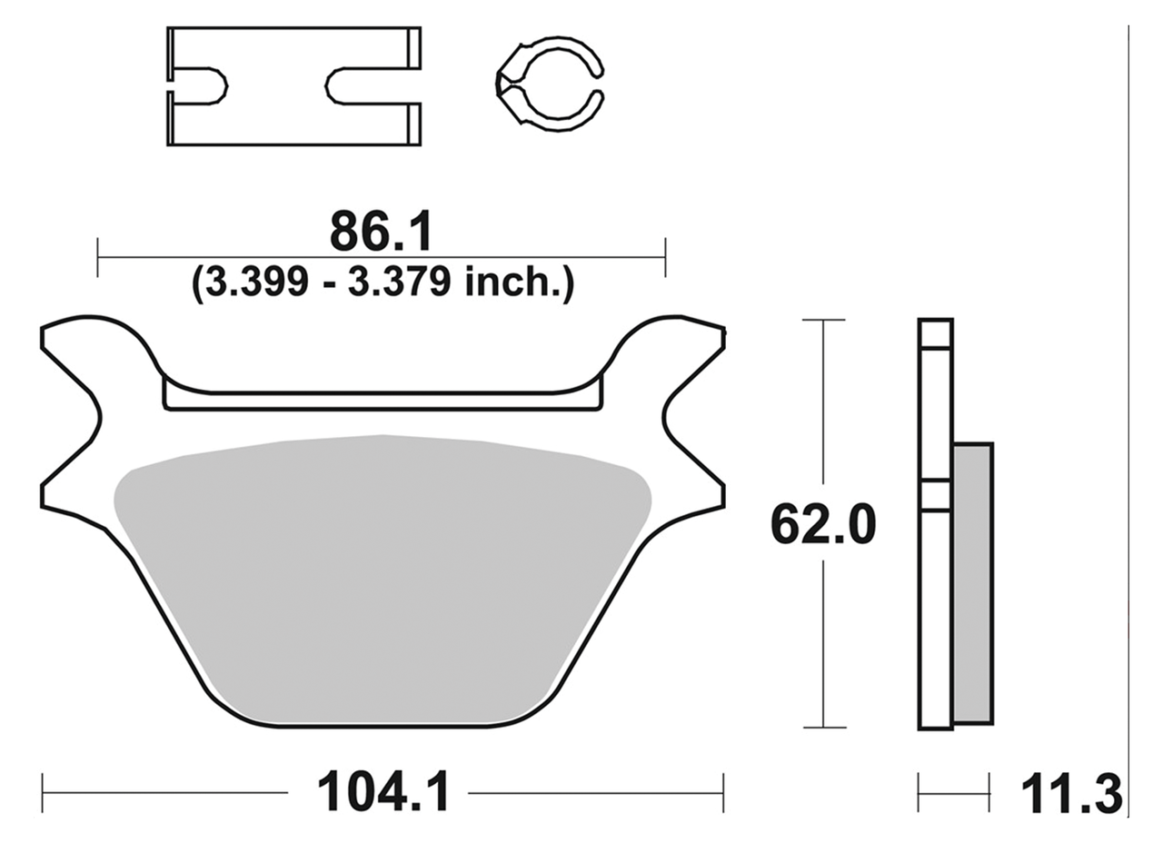 SBS REAR DISC BRAKE PADS | EV | FTR