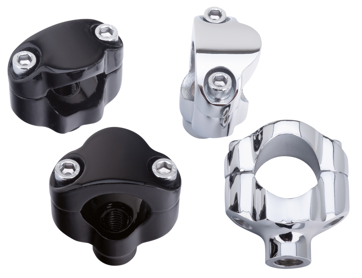 FXSTC STYLE SHORTY RISER SETS FOR 1 1/4" FAT BAR | Big Twin | Dyna | FX | FXR | Servi-Car | Softail | Sportster | Touring | Trike