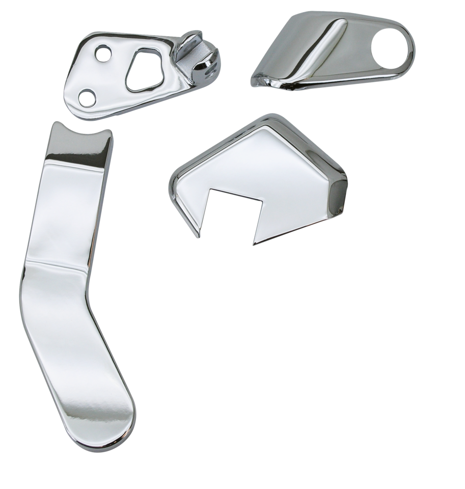 CHROME PASSENGER PEG BRACKET COVER SET FOR DYNA GLIDE | Dyna