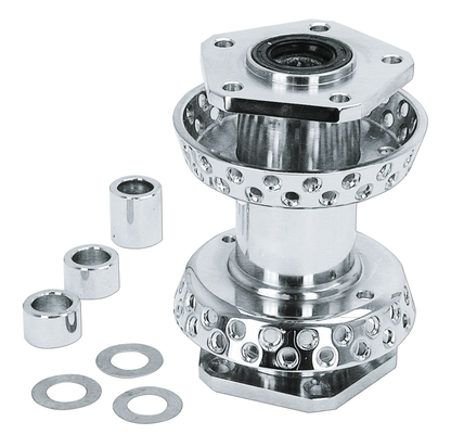 SPOOL STYLE CHROME HUB WITH 80 SPOKE HOLES