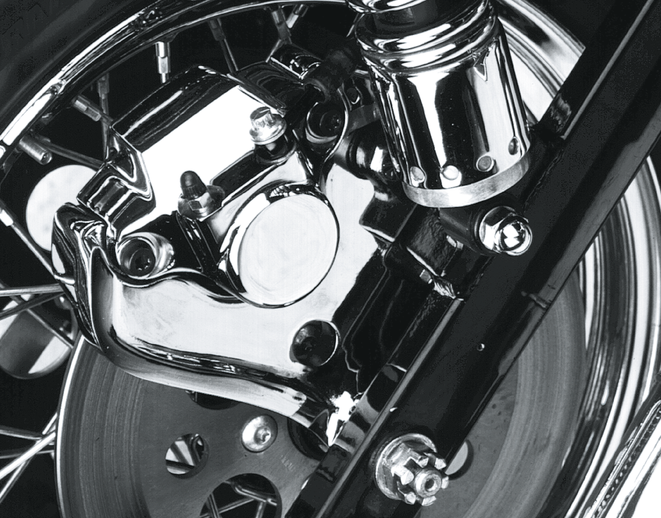 CHROME PLATED REAR CALIPER BRACKETS | FXR | Touring