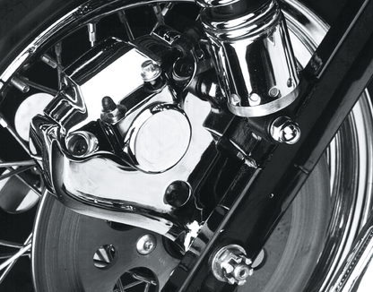 CHROME PLATED REAR CALIPER BRACKETS | FXR | Touring