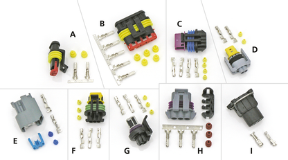 CONNECTORS FOR DELPHI AND MAGNETI MARELLI FUEL INJECTION
