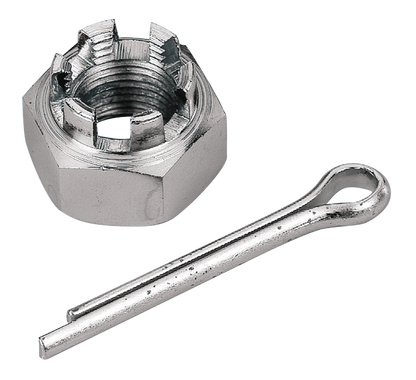 CHROME CASTLE NUT FOR REAR AXLES