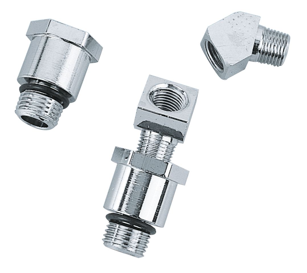 CHROME PLATED OIL GAUGE FITTINGS
