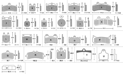BRAKE PADS FOR AFTER MARKET CALIPERS