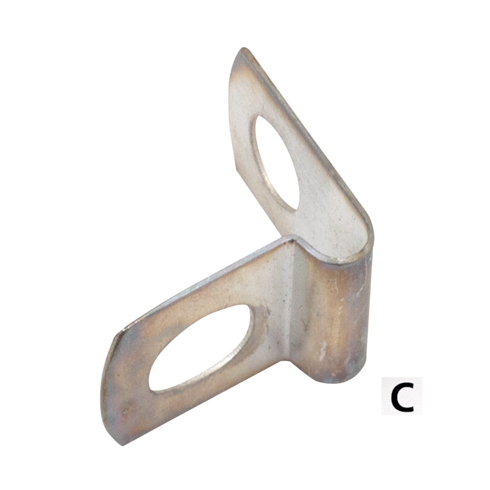 CONTROL CABLE CLAMPS FOR VINTAGE MODELS - Clutch cable bracket 1952-1956 K-models, 1957-1970 Sportster, parkerized, Colony (OEM 38676-52) | KH  |  KR  |  Sportster