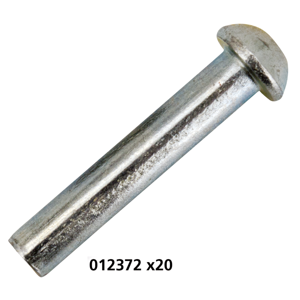 RIVETS - Round head rivet, 3/16"x 1", 20-pack (OEM 8532)

OEM type rivets.