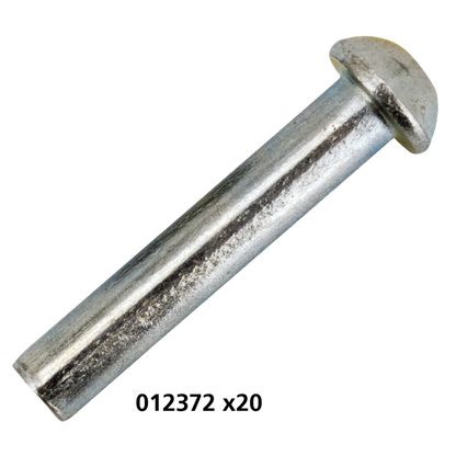 RIVETS - Round head rivet, 3/16"x 1", 20-pack (OEM 8532)

OEM type rivets.