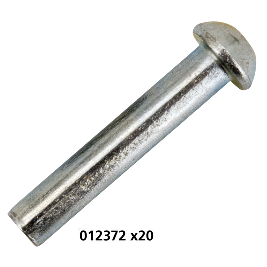 RIVETS - Round head rivet, 3/16"x 1", 20-pack (OEM 8532)

OEM type rivets.