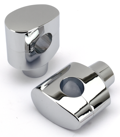 FUSION BILLET TAPERED OVAL HEAD RISERS | Big Twin | Dyna | FX | FXR | Servi-Car | Softail | Sportster | Touring | Trike