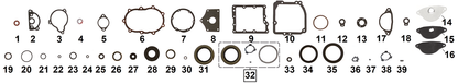 1952-1979 FOOT SHIFT RATCHET TOP - Transmission oil seal set BT36-69 | Big Twin