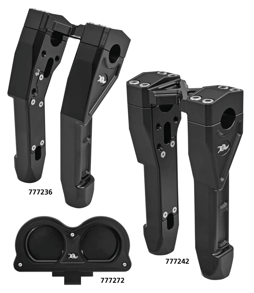 KEN'S FACTORY NEXT LEVEL RISERS FOR 1 1/8" HANDLEBARS | Big Twin | Dyna | FX | FXR | Softail | Sportster | Touring | Trike