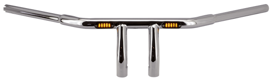ZODIAC BEEFY T-BARS WITH BUILT-IN LED LIGHTS | Dyna | Softail | Touring | Trike