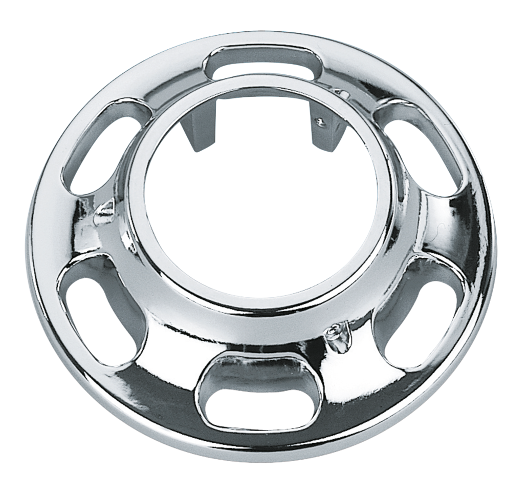 CHROME-PLATED SLOTTED WHEEL HUB COVER