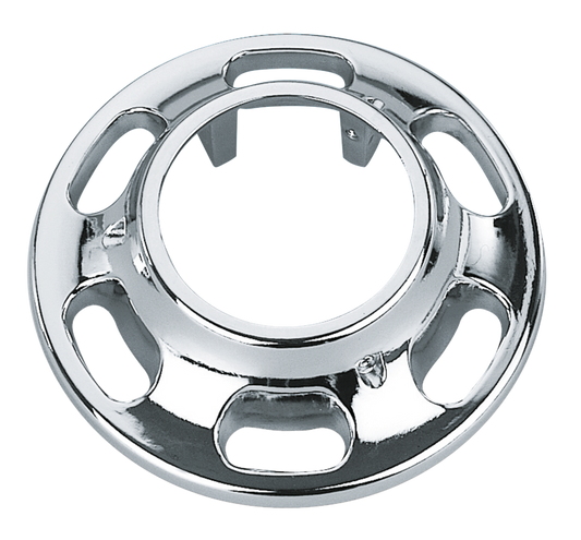 CHROME-PLATED SLOTTED WHEEL HUB COVER