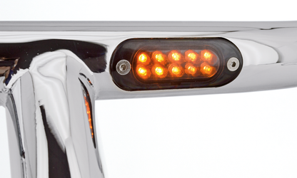 ZODIAC BEEFY T-BARS WITH BUILT-IN LED LIGHTS | Dyna | Softail | Touring | Trike