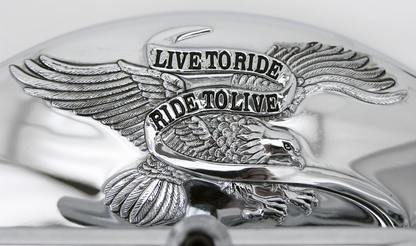 SLIMLINE MIRROR WITH VISOR AND EAGLE LOGO