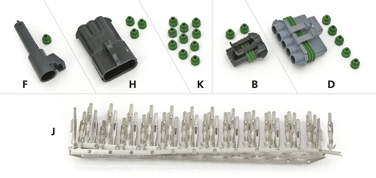DELPHI PACKARD WEATHERPACK CONNECTORS