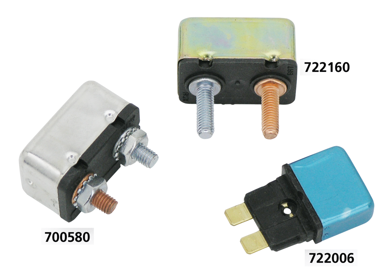 USA MADE CIRCUIT BREAKERS - Automatic reset, stud type, 50 Amp., Standard Motor Products (OEM 74600-94)

Top quality circuit breakers. Fit all models 1994 to present.