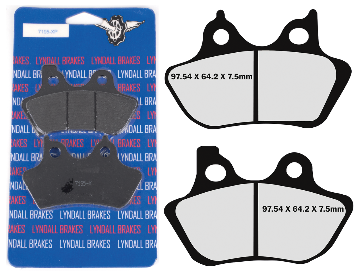 LYNDALL BRAKE PAD SETS, FRONT | Adventure Touring | Challenger | EV | FTR | Pursuit | RH Sportster | Touring