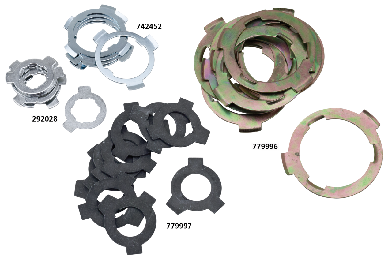 SPROCKET TAB WASHERS - Fits 1980-1983 5-speed FLT, Eastern, 10-pack (OEM 33335-79)

Numerous races have been lost by saving the cost of a tab washer. | FXR  |  Touring
