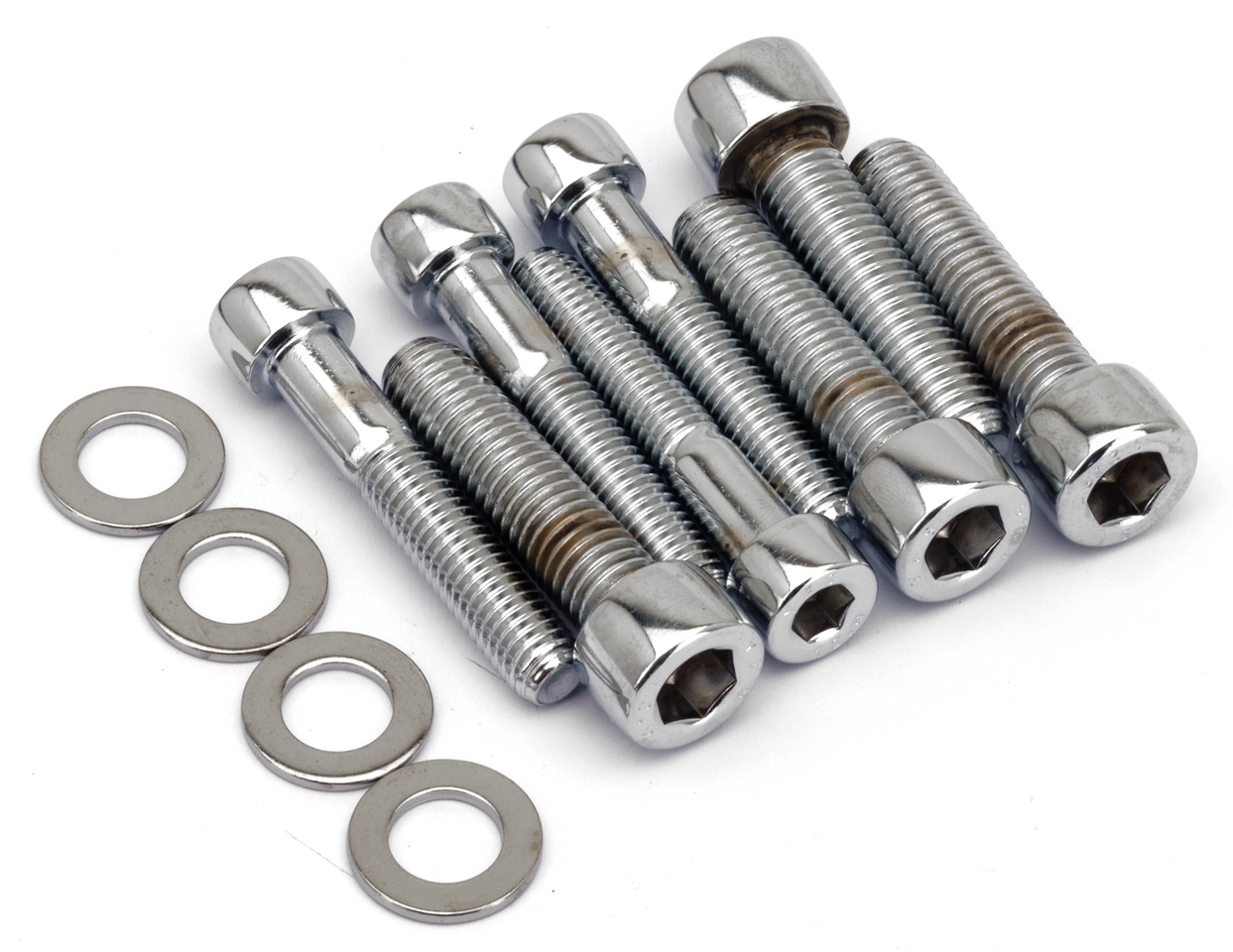 CHROME SOCKET HEAD CALIPER MOUNTING SCREW KITS | Dyna | FXR | Softail | Sportster | Touring | V-Rod