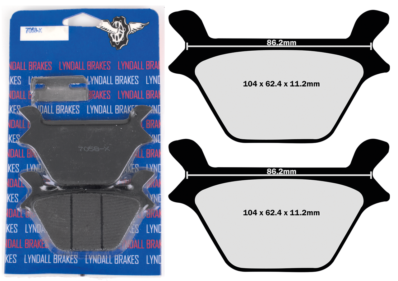 LYNDALL BRAKE PAD SETS, REAR | Dyna | FXR | Softail | Sportster