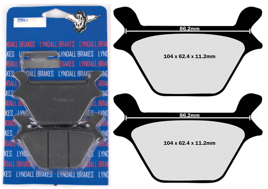 LYNDALL BRAKE PAD SETS, REAR | Dyna | FXR | Softail | Sportster