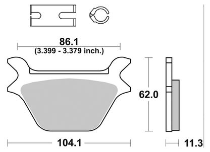 SBS REAR DISC BRAKE PADS | EV | FTR