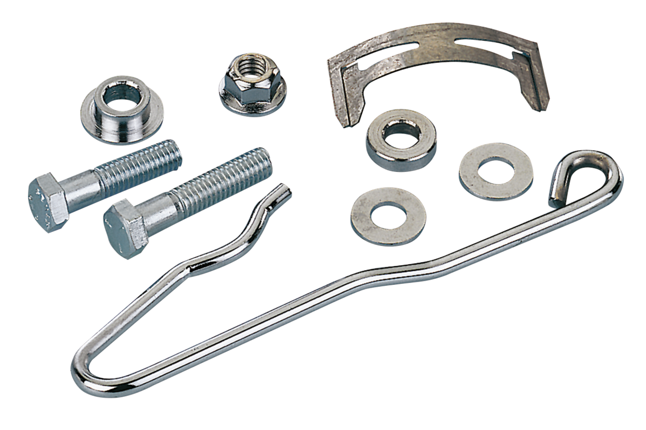 CALIPER ANTI VIBRATION KIT - Chrome rear brake caliper anti-vibration kit, 1973 thru 1981 FL &amp; FX Big Twin, Genuine Zodiac (OEM 41670-73)

For use with OEM "Banana" style brake calipers to dampen brake pad rattles. | Big Twin  |  FX  |  Touring