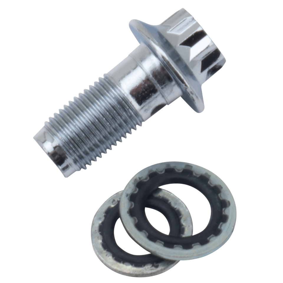 CHROME BANJO BOLTS AND WASHERS