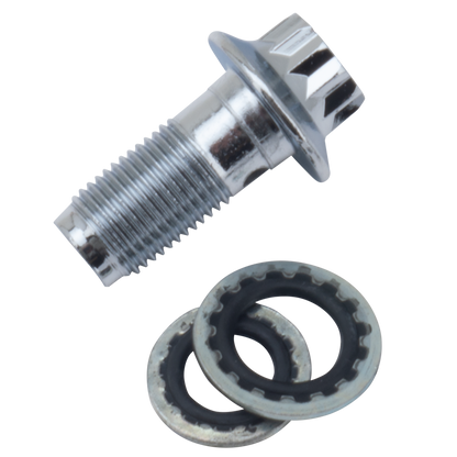 CHROME BANJO BOLTS AND WASHERS